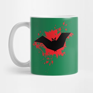 Bat in red background Mug